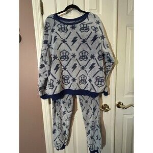 Harry Potter Wizarding World Pajamas Womens XXL Blue Soft 2 Piece Sleepwear Set